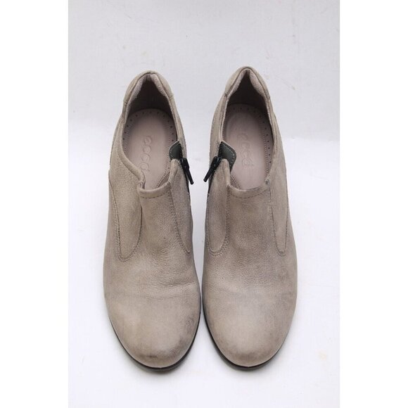 Nwob Ecco Booties Heeled Ankle Shoes Leather Distressed Women's Sz 41 Us 10-10.5 - Picture 2 of 16